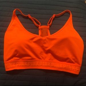 PINK neon orange sports bra S-DD